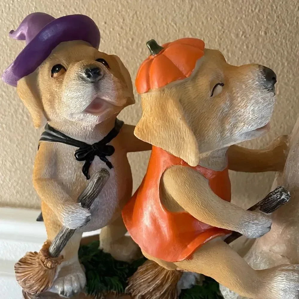 Hay and Harvest Golden Retriever Halloween Decoration Indoor Outdoor CUTEEE!